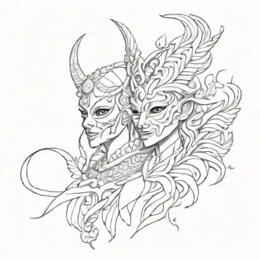 A Brasilian Carnival Scene With 3D Printed Masks And Magical Creatures Dancing Around