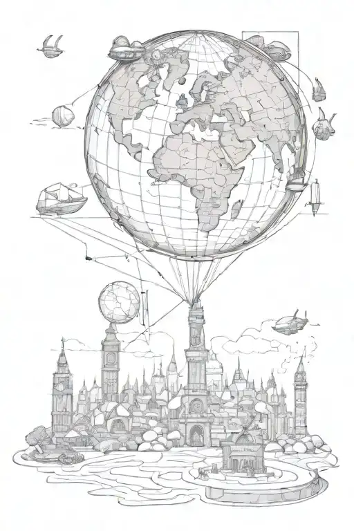 Globe Tour With Visa Stamp Collage