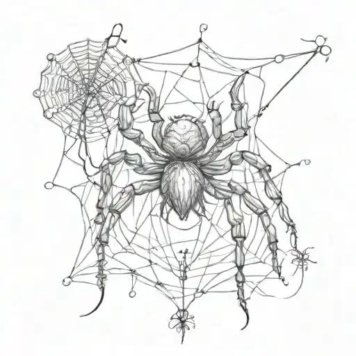 Spider Dangling From The Word Little Stranger