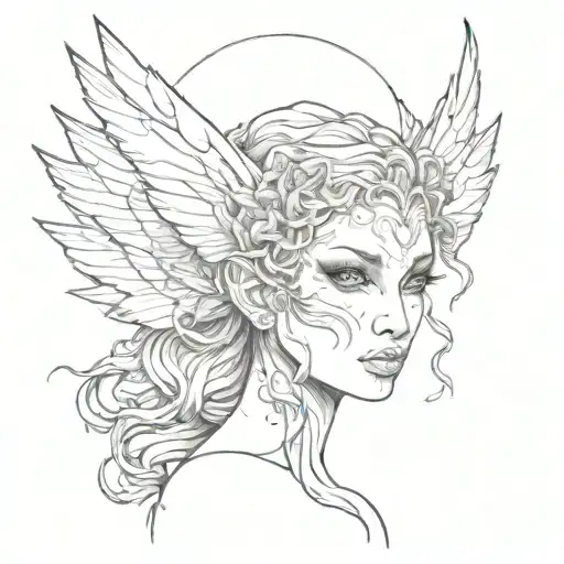 Medusa Fairy Wings On Face Morphing