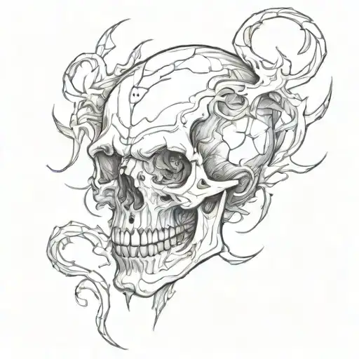 Skull On Shoulder Less Demonic