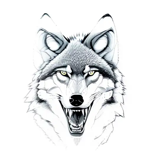 Wild Wolf With Vampire