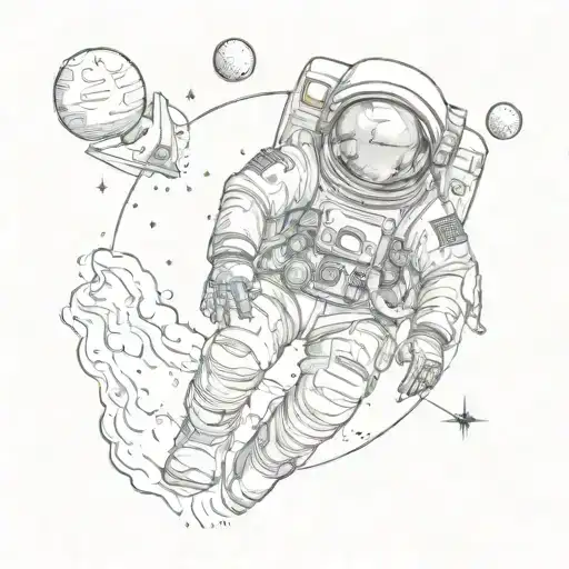 Astronaut And Deep Space Object