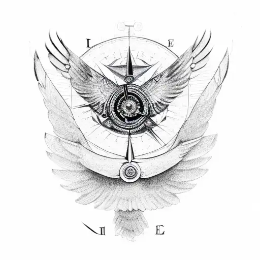 Hawk And Compass Wide Wings