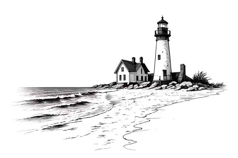 Lighthouse On The Beach