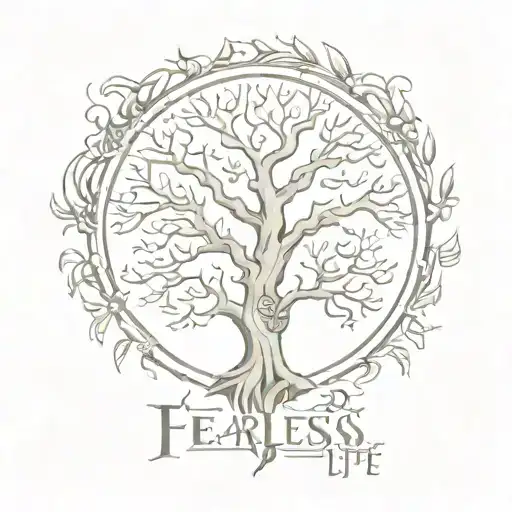 Tree Of Life With The Word Fearless