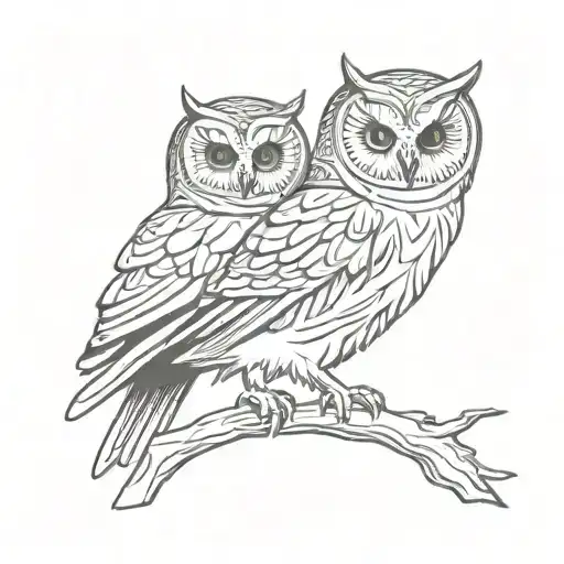 Simple Owl Sitting