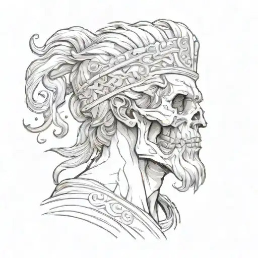 A Greek God With A Skull
