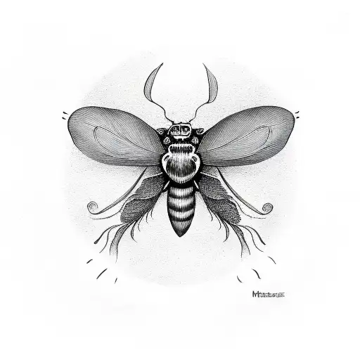 Death Moth With Human Eyes In The Middle Of The Body