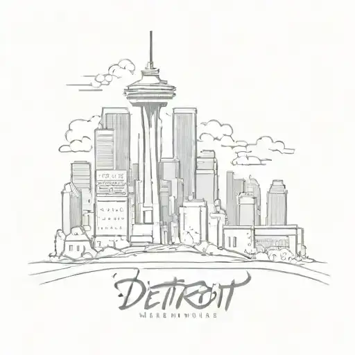 Design A Tattoo Featuring Detroit Skyline And Hip Hop Lyrics Intertwined