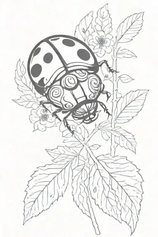 Word Peepa With Ladybug Climbing