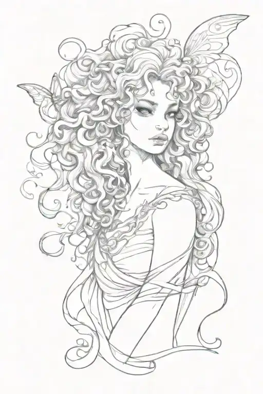 Fairy With Curly Hair
