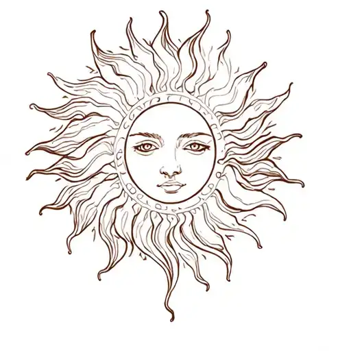 A Tattoo Of A Sun