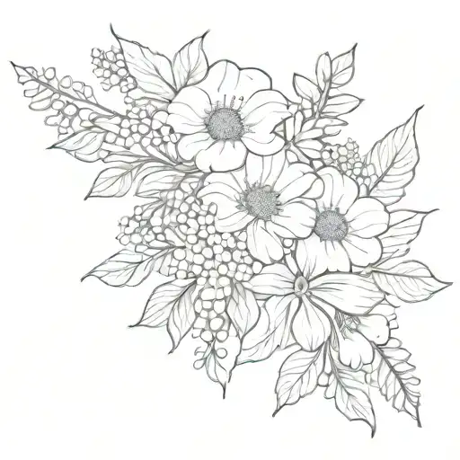 March October November December Birth Flower Bouquet