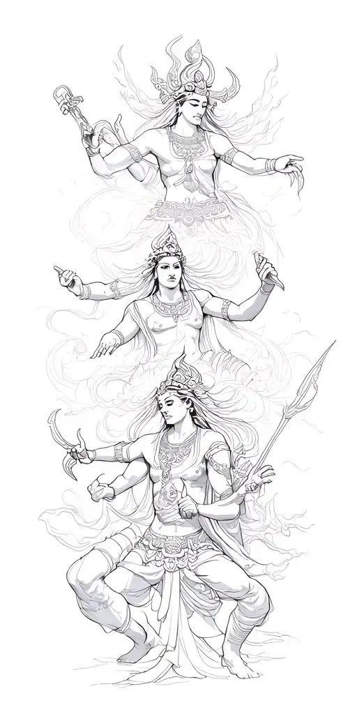 Multiple Cross-cultural Gods Battling