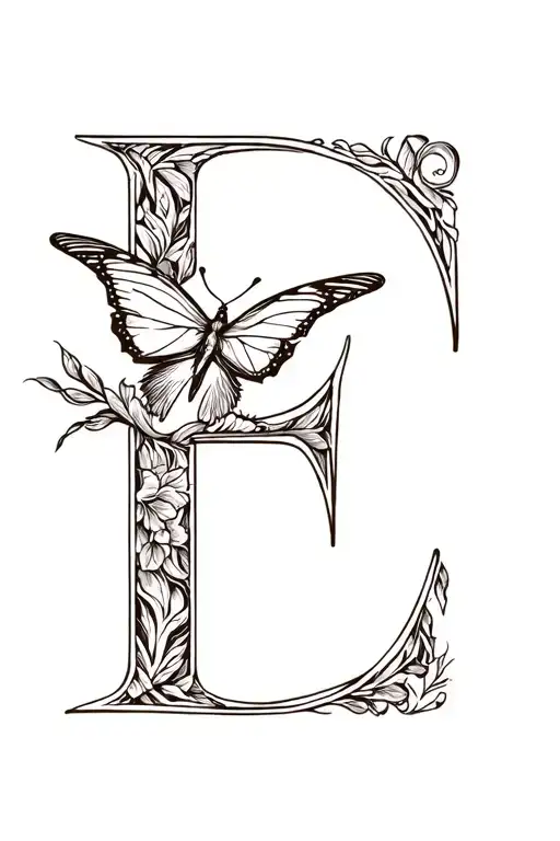 Passengelit Butterfly Swallow Letter To Letter E