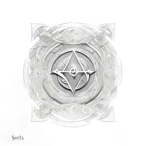 Sheikah Symbol With The Master Swors