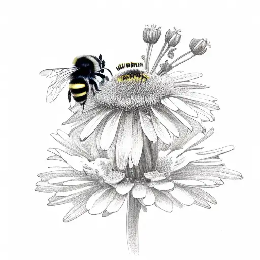 Irish Wildflowers With A Bumble Bee