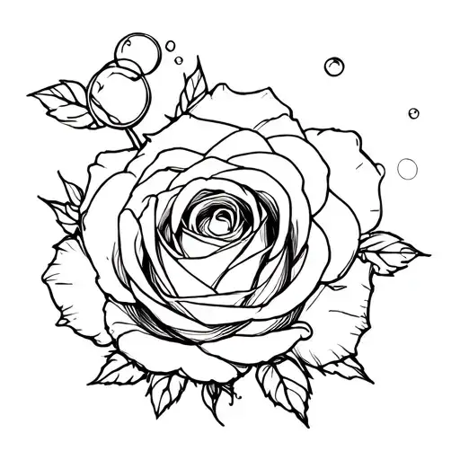Rose With Bubbles
