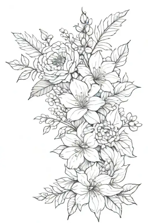 May And August Birth Flower Bouquet