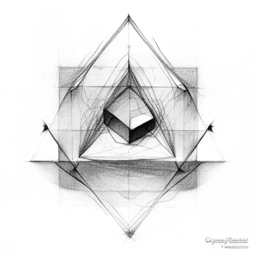 Line Circle Cube Triangle On Leg