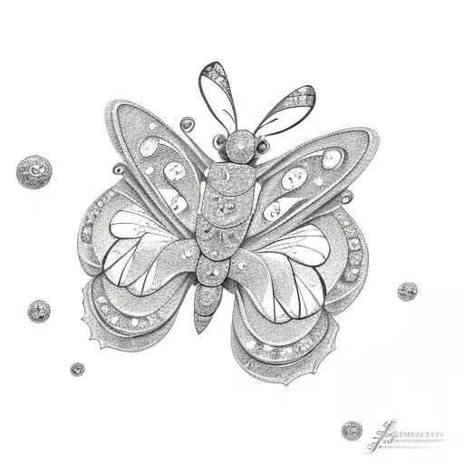 Butterfly With Little Diamonds