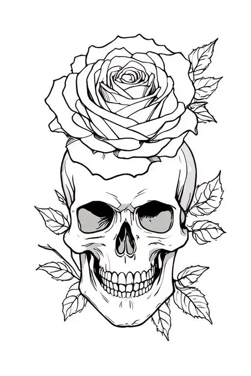 Skull And Rose
