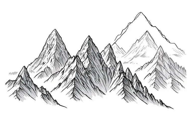 Mountain Peaks With 623