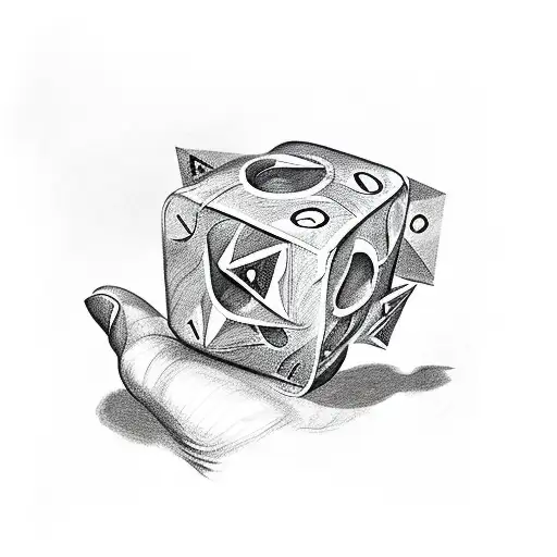 Devil Hand Holding Dice