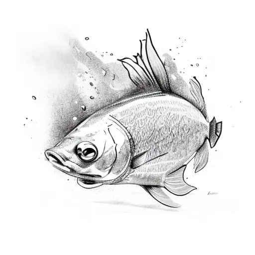 A Fish Washing Clothes