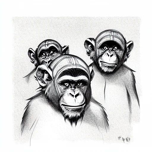 Monkey Wit Three Heads