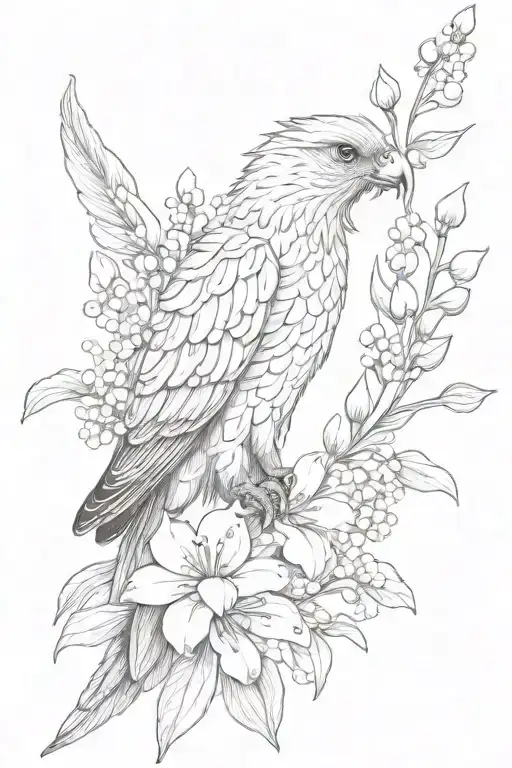 Sweet Hawk With Lilly Of The Valley