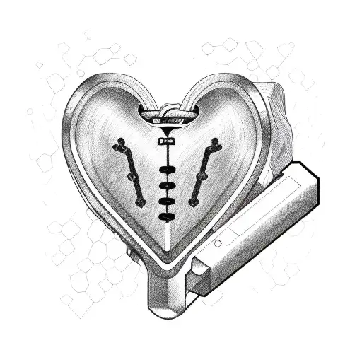 Heart Rate Graph With Sport Motorbike In The Middle