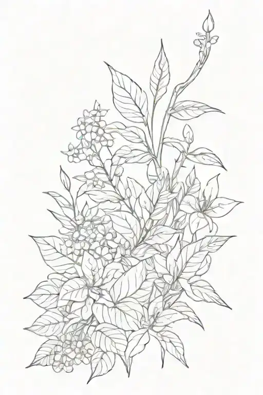 Plants Line Art