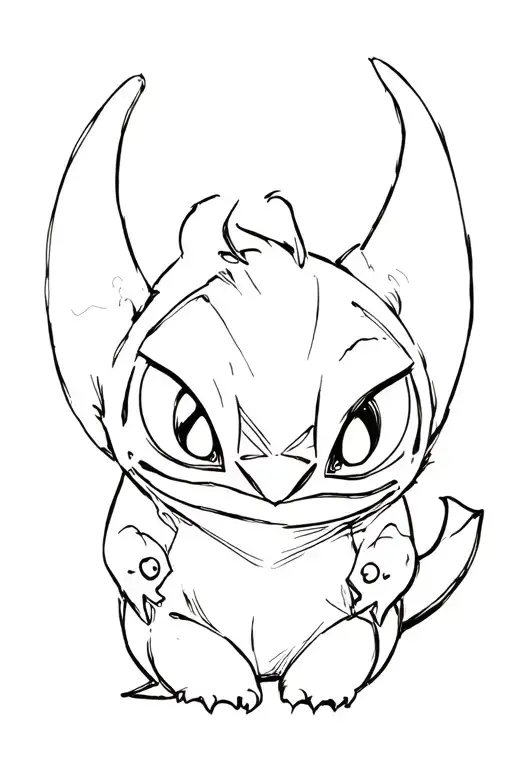 Toothless And Stitch Pattern