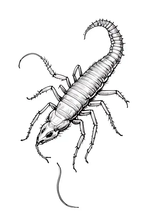 Centipede Around Arm Sleeve