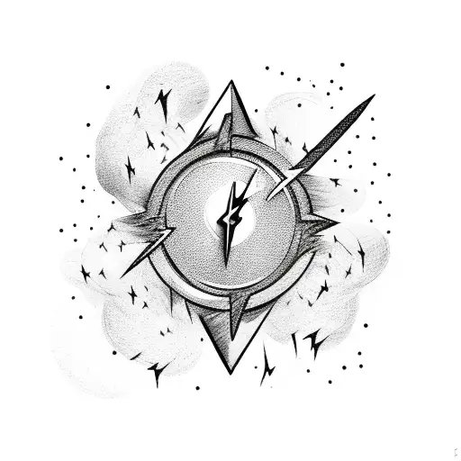 Lightning Bolt And Clock