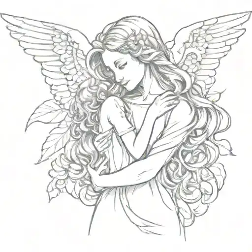 Angel Holding Girl