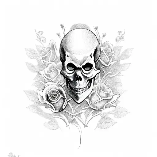 Skeleton With Roses