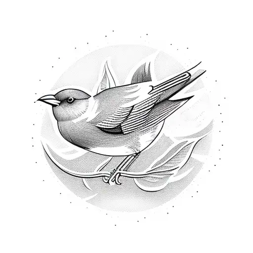 Bird Vector Bundle Sticker Liner Simple Tattoo Design