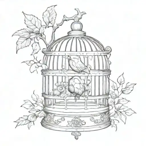 A Human Brain Inside An Ornate Bird Cage