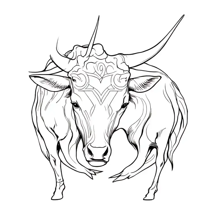 Astrological Sign Cancer And Bull For Tattoos Couple
