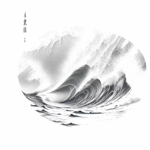 Mountian And Ocean Wave