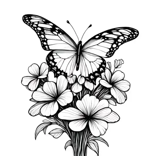 Butterfly And Clover Bouquet