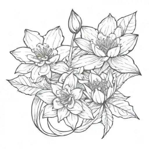 Waterlily Rose Snowdrop Daffodil Flowers