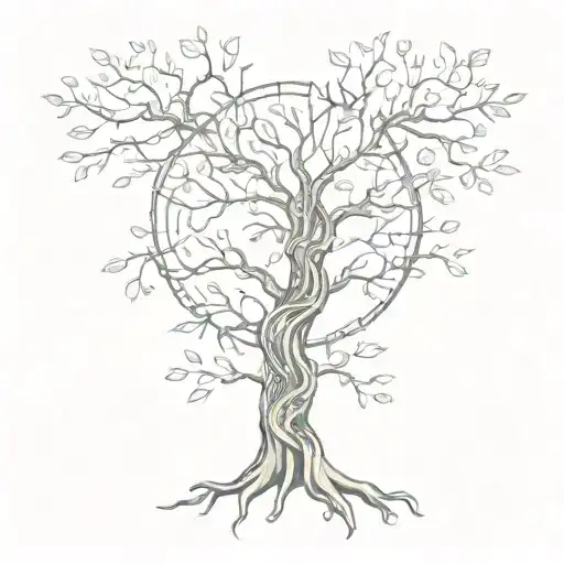 A Tree Of Life With A Dna Stem And Branches Made Of Evolutionary Tree