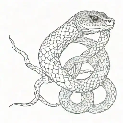 Snake Wrapped Around A Tarot Card