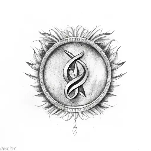 Feather And Infiniti Symbol For A Gemini
