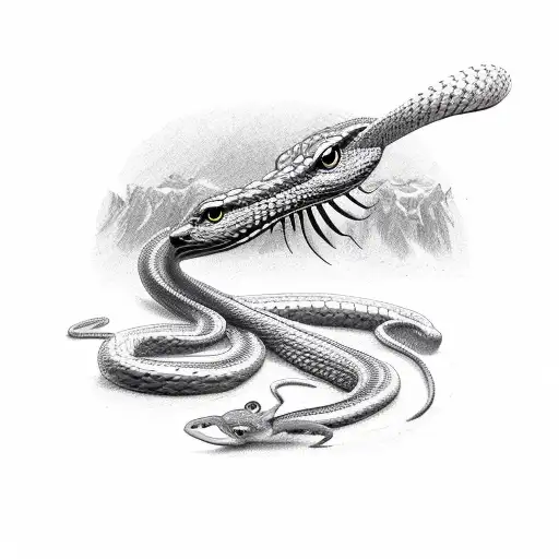 Bird Grabbing Snake With Claws