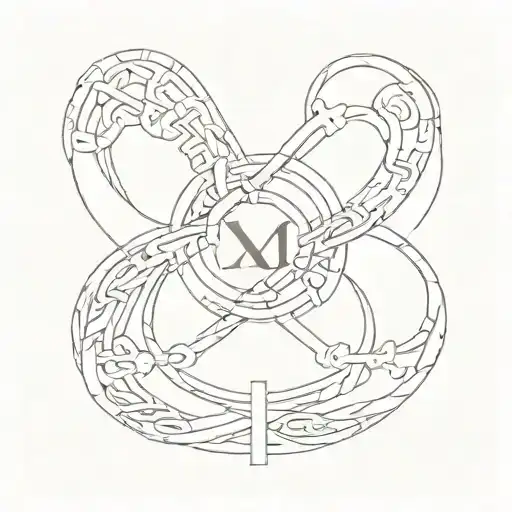 4 Roman Numerals In An Infinity Loop With Two On The Left And Two On The Right